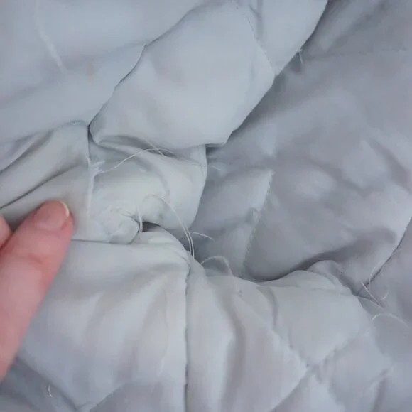 Vintage North Tail Grey Blue MVP Sports Patch Varsity Snap Jacket Large - Picture 15 of 16